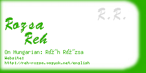 rozsa reh business card